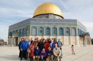 Course-Mates outside of the Dome of the Rock.